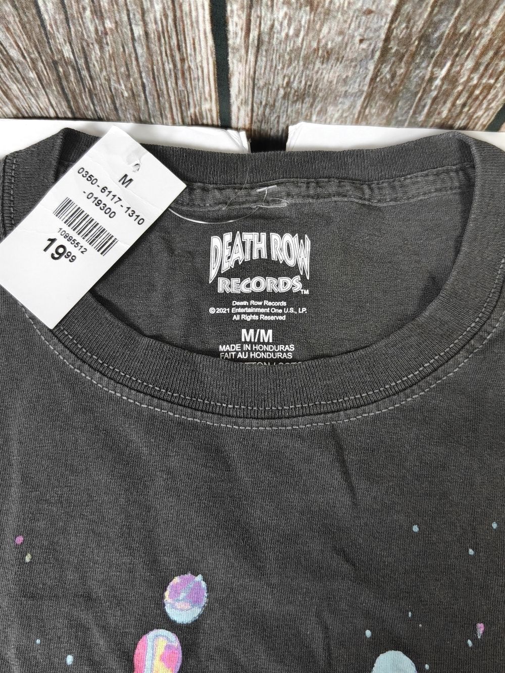 Death Row Records Graphic Tee - Black with Multicolor Print Size M - Picture 2 of 5